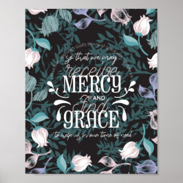 Hebreeuws 4:16 citeert zwarte ver poster