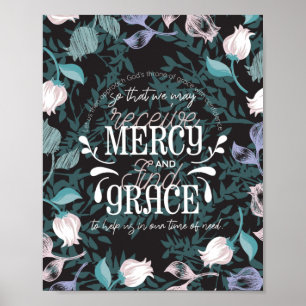 Hebreeuws 4:16 citeert zwarte ver poster