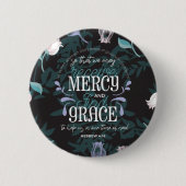 Hebreeuws 4:16 citeert zwarte ver ronde button 5,7 cm (Voorkant)