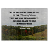 Hebreeuws 4:16 Laten we daarom moedig naar de Snijplank (Voorkant)