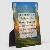 Hebreeuws 4:16 Plaque Fotoplaat (Zijkant)