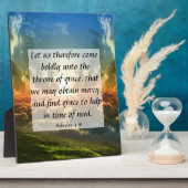 Hebreeuws 4:16 Plaque Fotoplaat (Zijkant)