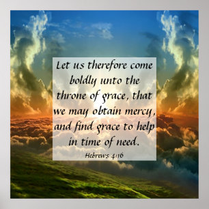 Hebreeuws 4:16 poster