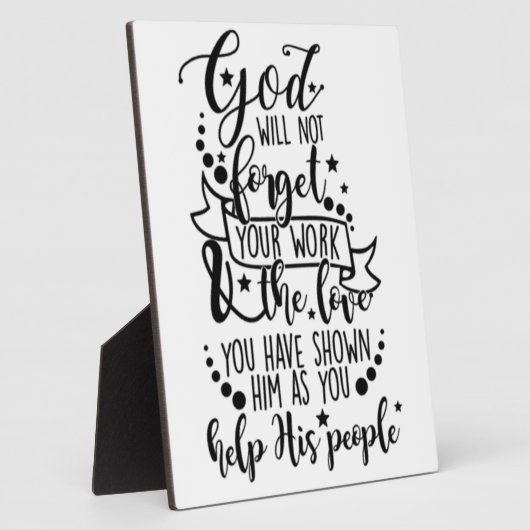 Hebreeuws 6:10 Poster Fotoplaat (Zijkant)