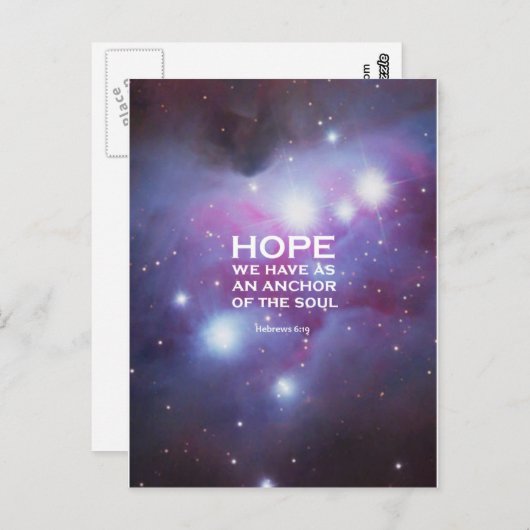 Hebreeuws 6:19 briefkaart (Voorkant / Achterkant)