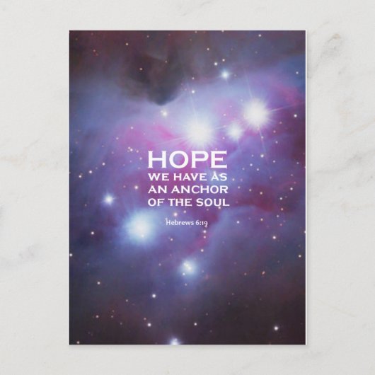 Hebreeuws 6:19 briefkaart (Voorkant)