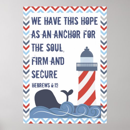 Hebreeuws 6:19 Groot Poster (Voorkant)