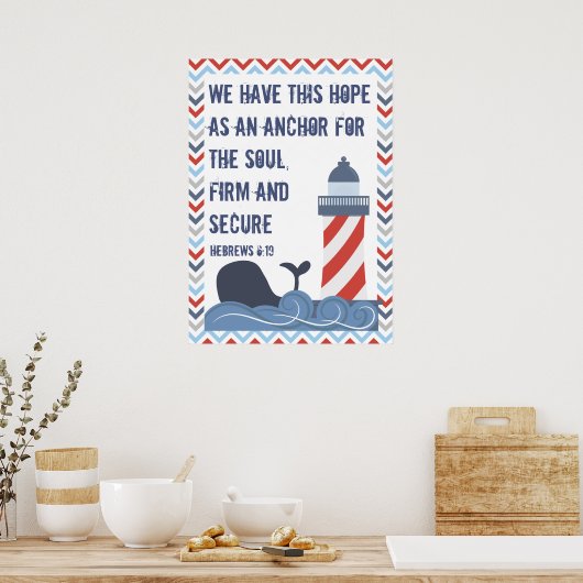 Hebreeuws 6:19 Groot Poster (Keuken)