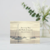 Hebreeuws 6:19 Jesus Anchor voor mijn ziel, Sailbo Briefkaart (Staand voorkant)