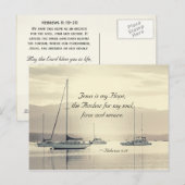 Hebreeuws 6:19 Jesus Anchor voor mijn ziel, Sailbo Briefkaart (Voorkant / Achterkant)