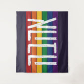 Hebreeuws "AHAVAH" = "LIEFDE" Op een Regenboog - L Wandkleed (Voorkant)