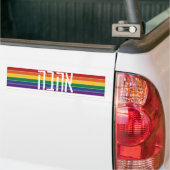 Hebreeuws "AHAVAH" = "LOVE" op een regenboog - LGB Bumpersticker (Op Truck)