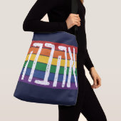 Hebreeuws "AHAVAH" = "LOVE" op een regenboog - LGB Crossbody Tas (Dichtbij)