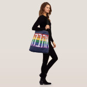 Hebreeuws "AHAVAH" = "LOVE" op een regenboog - LGB Crossbody Tas (Op model)