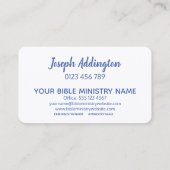 Hebreeuws Aleph Tav Blue Custom Visitekaartje (Achterkant)