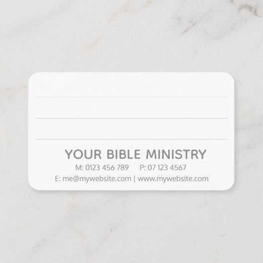 Hebreeuws Aleph Tav Silver Visitekaartje (Achterkant)