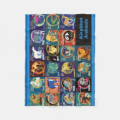 Hebreeuws Alephbet Animal Stickers-Fleece Blanket Fleece Deken (Voorkant)