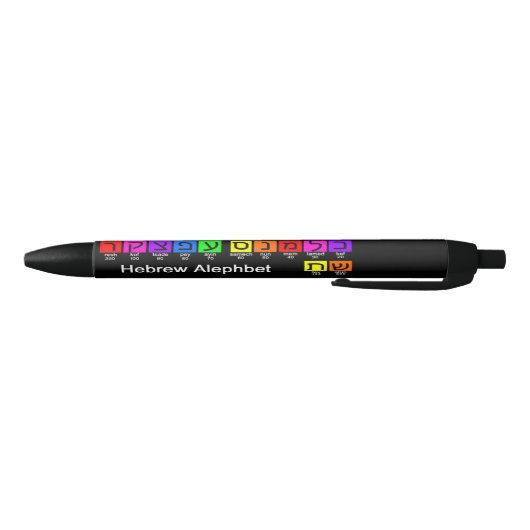 Hebreeuws Alephbet Black Ink Pen (Bodem)