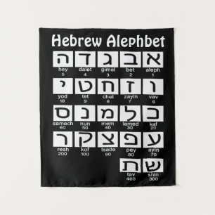 Hebreeuws Alephbet Tapestry Wandkleed