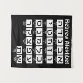 Hebreeuws Alephbet Tapestry Wandkleed (Voorkant (horizontaal))