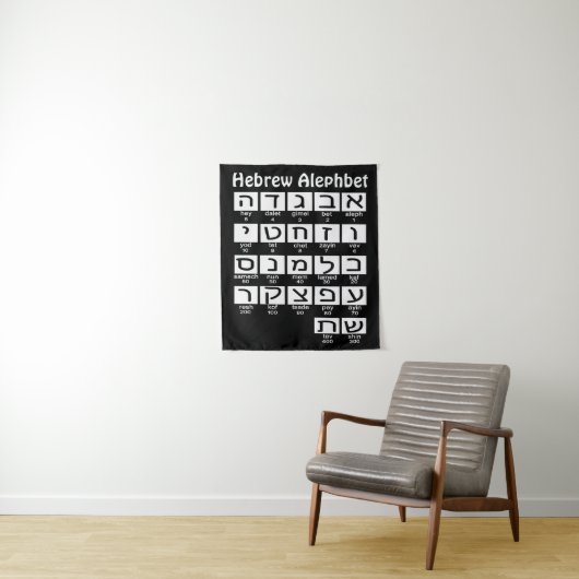Hebreeuws Alephbet Tapestry Wandkleed (In situ)