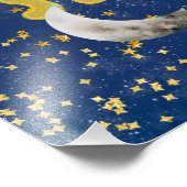 Hebreeuws alfabet in de ruimte - Cosmos joodse kin Foto Afdruk (Hoek)