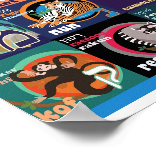 Hebreeuws Alfabet Poster (Hoek)