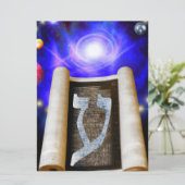 Hebreeuws Alphabet Invitation Kaart (Staand voorkant)