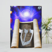 Hebreeuws Alphabet Invitation Kaart (Staand voorkant)