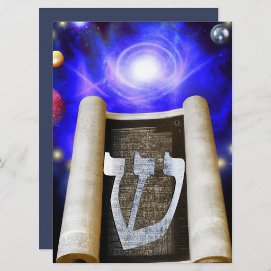 Hebreeuws Alphabet Invitation Kaart (Voorkant / Achterkant)