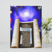 Hebreeuws Alphabet Invitation Kaart (Staand voorkant)