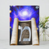 Hebreeuws Alphabet Invitation Kaart (Staand voorkant)