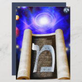 Hebreeuws Alphabet Invitation Kaart (Voorkant / Achterkant)