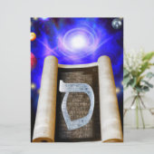 Hebreeuws Alphabet Invitation Kaart (Staand voorkant)