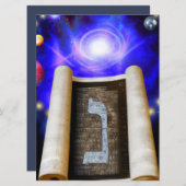 Hebreeuws Alphabet Invitation Kaart (Voorkant / Achterkant)