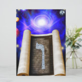 Hebreeuws Alphabet Invitation Kaart (Staand voorkant)