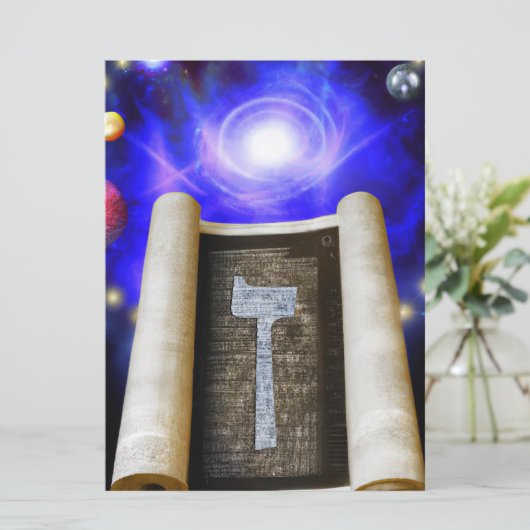 Hebreeuws Alphabet Invitation Kaart (Staand voorkant)