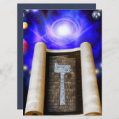 Hebreeuws Alphabet Invitation Kaart (Voorkant / Achterkant)