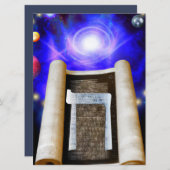 Hebreeuws Alphabet Invitation Kaart (Voorkant / Achterkant)