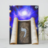 Hebreeuws Alphabet Invitation Kaart (Staand voorkant)