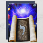 Hebreeuws Alphabet Invitation Kaart (Voorkant / Achterkant)