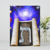 Hebreeuws Alphabet Invitation Kaart (Staand voorkant)