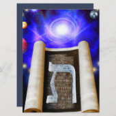 Hebreeuws Alphabet Invitation Kaart (Voorkant / Achterkant)