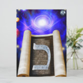 Hebreeuws Alphabet Invitation Kaart (Staand voorkant)