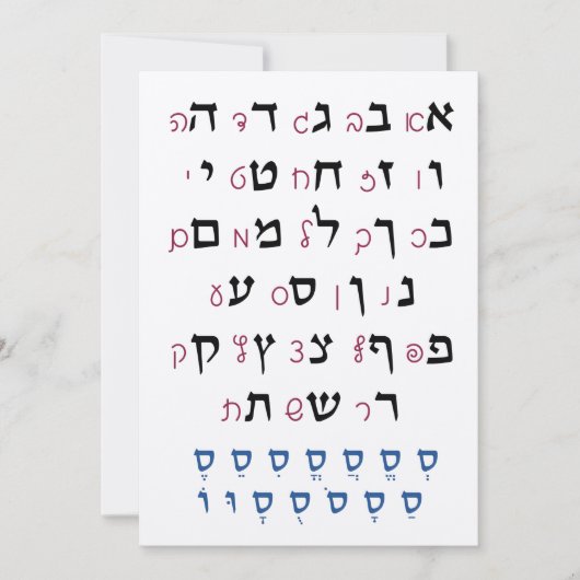 Hebreeuws Alphabet met Nikkud Jewish Education Col (Voorkant)