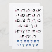 Hebreeuws Alphabet met Nikkud Jewish Education Col (Voorkant / Achterkant)