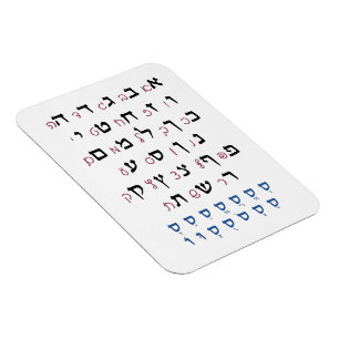 Hebreeuws Alphabet met Nikkud Jewish Education Col Magneet