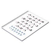Hebreeuws Alphabet met Nikkud Jewish Education Col Notitieboek (Linkerzijde)