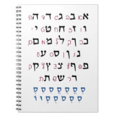 Hebreeuws Alphabet met Nikkud Jewish Education Col Notitieboek (Voorkant)