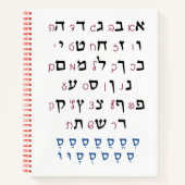 Hebreeuws Alphabet met Nikkud Jewish Education Col Notitieboek (Voorkant)